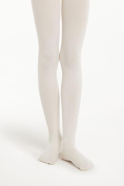 Cream 50 Denier Opaque Tights, Kids Girls, , large image number 0
