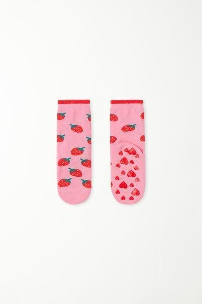 Multicolour Patterned Non-Slip Socks, Kids Girls, , large image number 0