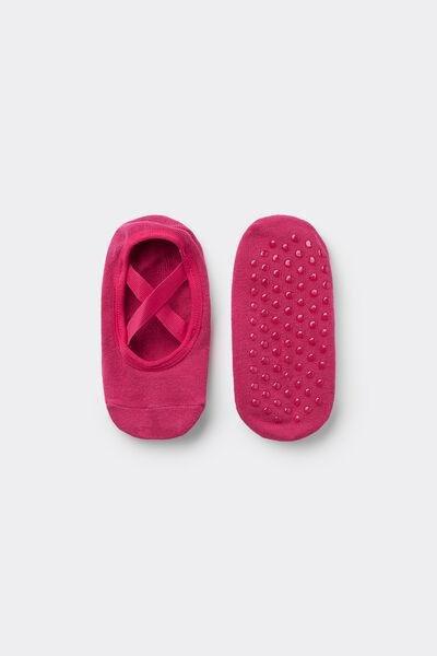 Pink Slipper Socks, Kids Girls, , large image number 0