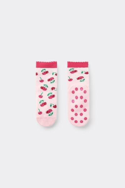 Multicolour Non-Slip Socks, Kids Girls, , large image number 0