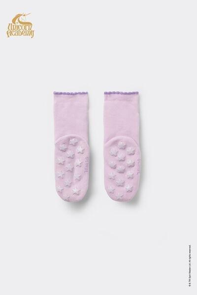 Pink Unicorn Academy Non-Slip Socks, Kids Girls, , medium