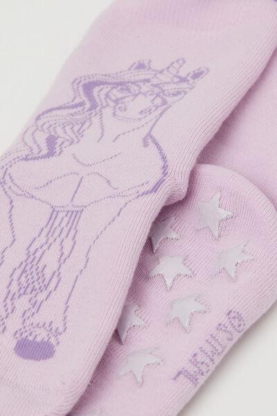 Pink Unicorn Academy Non-Slip Socks, Kids Girls, 5701_883Y, large image number 2