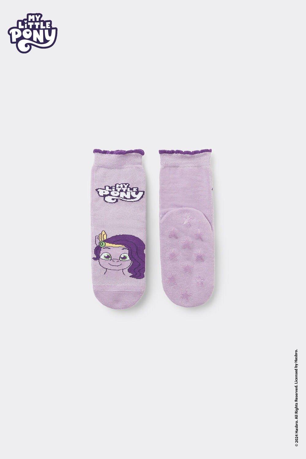 Grey Looney Tunes Anti-Slip Short Socks, Kids Girls, 5701_022Y, medium