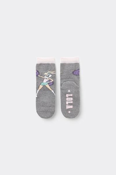Grey Looney Tunes Anti-Slip Short Socks, Kids Girls, , large image number 2