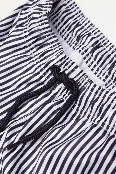 Navy Printed Canvas Swimming Shorts, Kids Boys, 5701_370Z, large image number 1