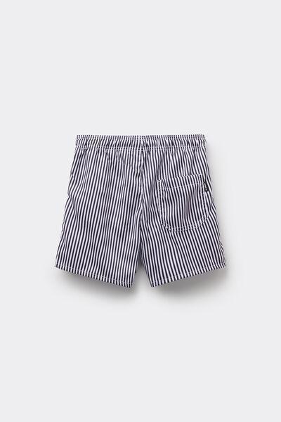 Navy Printed Canvas Swimming Shorts, Kids Boys, 5701_370Z, large image number 2