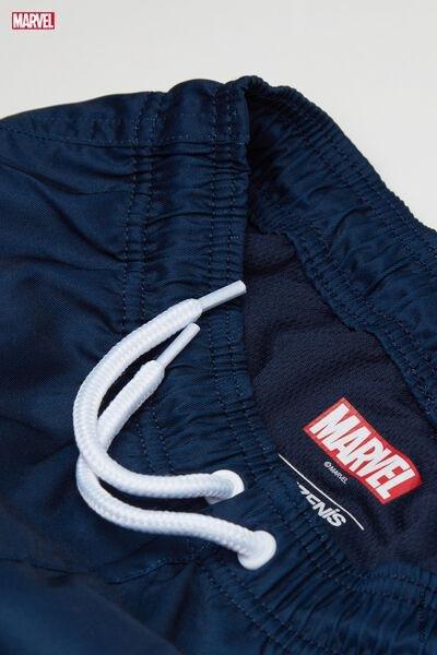 Navy Canvas Swimming Shorts, Kids Boys, 5701_588Y, large image number 2