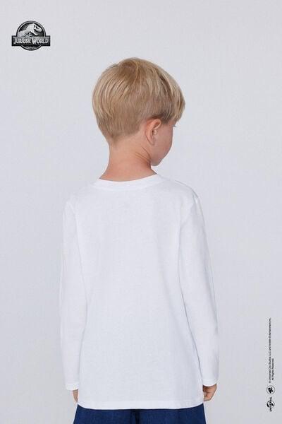 White Jurassic World Long-Sleeved Round-Neck Top, Kids Boys, 5701_818Y, large image number 2