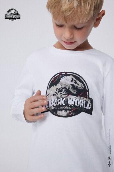 White Jurassic World Long-Sleeved Round-Neck Top, Kids Boys, 5701_818Y, large image number 3