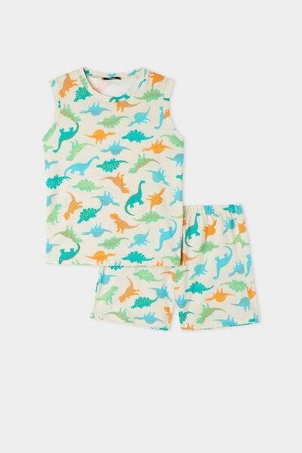 Tezenis - Multicolour Short Cotton Printed Pyjamas, Kids Boys