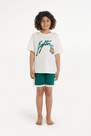 Tezenis - Green Fighter Print Cotton Pyjama Set, Kids Boys