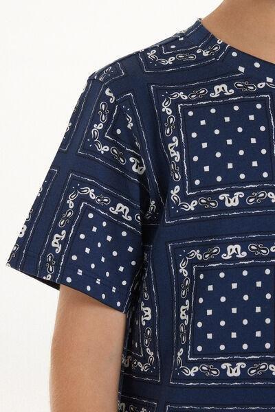 Navy Printed Pyjama Set, Kids Boys, , large image number 3