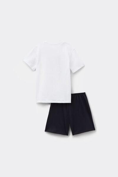 White Bear Print Cotton Pyjama Set, Kids Boys, 5701_378Z, large image number 2
