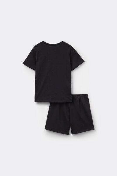 Black Dachshund Print Cotton Pyjama Set, Kids Boys, 5701_387Z, large image number 2
