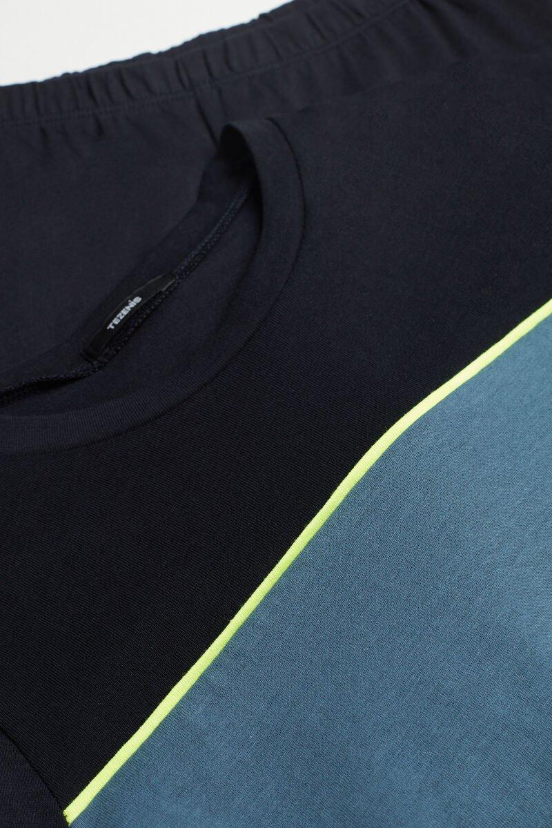 Multicolour Long Cotton Piping Detail Pyjamas, Kids Boys, 5701_595U, large image number 1