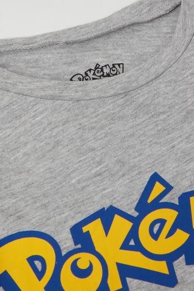 Grey / Navy Printed Cotton Pyjama Set, Kids Boys, 5701_861Y, medium