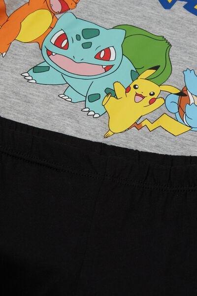 Grey / Navy Printed Cotton Pyjama Set, Kids Boys, 5701_861Y, medium