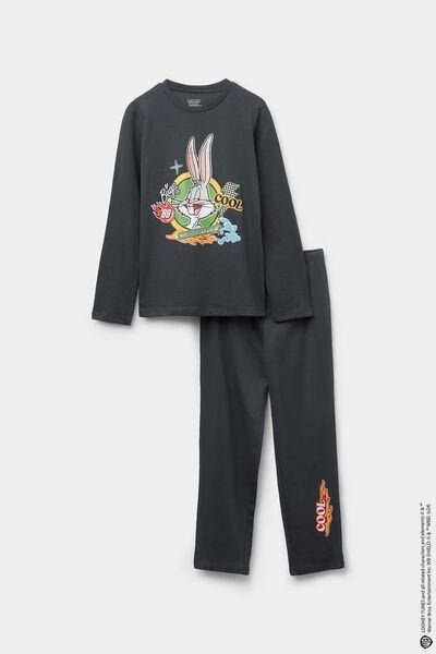 Black Looney Tunes Pyjamas Set, Kids Boys, 5701_999W, large image number 5