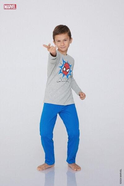 Grey Printed Pyjamas Set, Kids Boys, , large image number 3