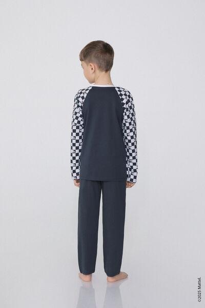 Grey Printed Pyjama Set, Kids Boys, , large image number 2