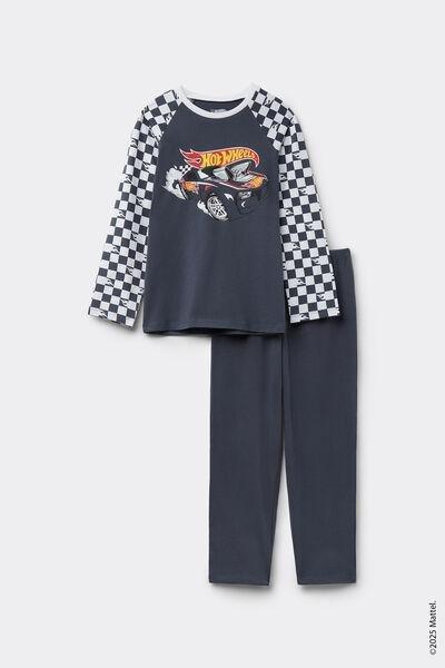 Grey Printed Pyjama Set, Kids Boys, , large image number 4