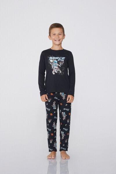 Multicolour Car Print Pyjamas Set, Kids Boys, , large image number 1