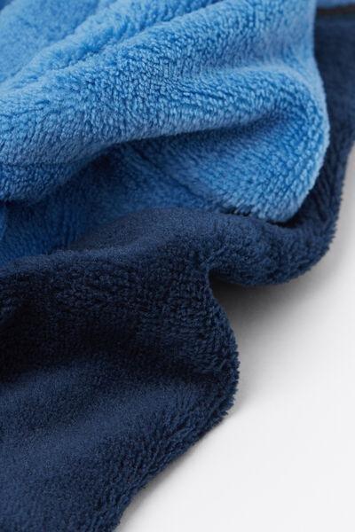 Navy Ski Mask Patch Fleece Pyjama Set, Kids Boys, 5701_005Z, large image number 1