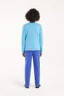 Tezenis - Blue Printed Long Heavy Cotton Pyjamas, Kids Boys