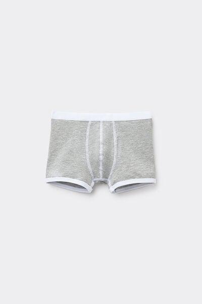 Grey Basic Boxers, Kids Boys, Light Grey Blend, large image number 0