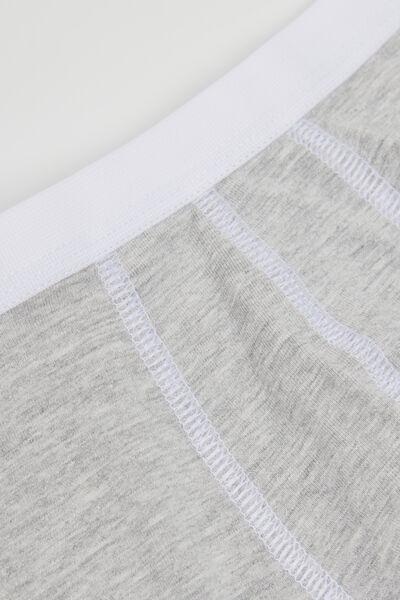 Grey Basic Boxers, Kids Boys, Light Grey Blend, medium