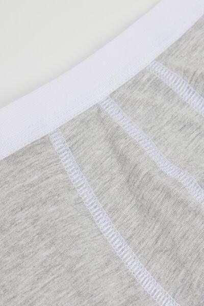 Grey Basic Boxers, Kids Boys, Light Grey Blend, large image number 2