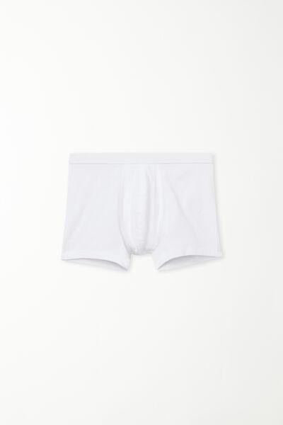 White Basic Cotton Boxers, Kids Boys, , large image number 0