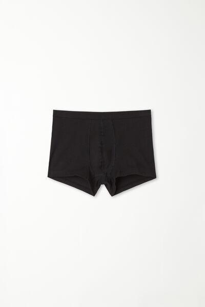 Black Basic Cotton Boxers, Kids Boys, , medium