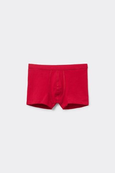 Red Basic Boxer Shorts, Kids Boys, , medium