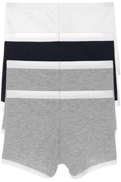 Multicolour Stretch Cotton Boxer Trunks, Set Of 4, , large image number 1