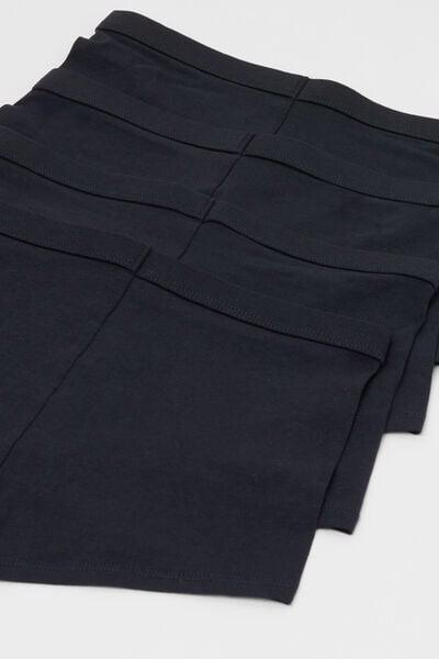 Navy Basic Cotton Boxers, Set Of 4, Kids Boys, Deep Blue, large image number 2