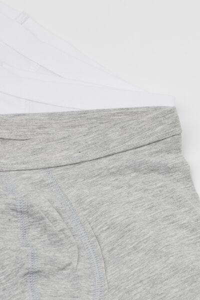 White / Grey Basic Cotton Boxers, Set Of 4, Kids Boys, 5701_700Y, large image number 2