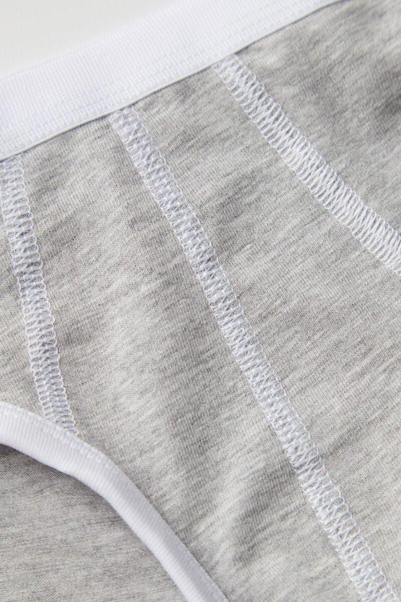 Grey Basic Cotton Briefs, Kids Boys, , large image number 1