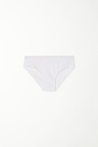 White Basic Cotton Briefs, Kids Boys, , large image number 0