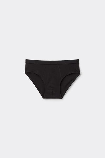 Black Basic Briefs, Kids Boys, , large image number 0