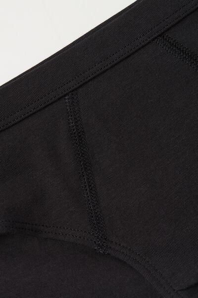 Black Basic Briefs, Kids Boys, Black, large image number 1