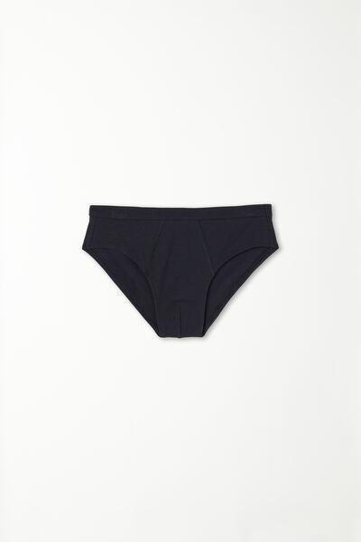 Blue Basic Cotton Briefs, Kids Boys, , large image number 0