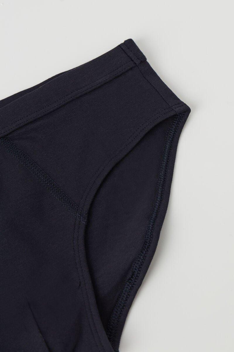 Blue Basic Cotton Briefs, Kids Boys, , large image number 2