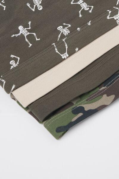 Brown /Beige Printed Cotton Briefs, Set Of 4, Kids Boys, 5701_391Z, medium