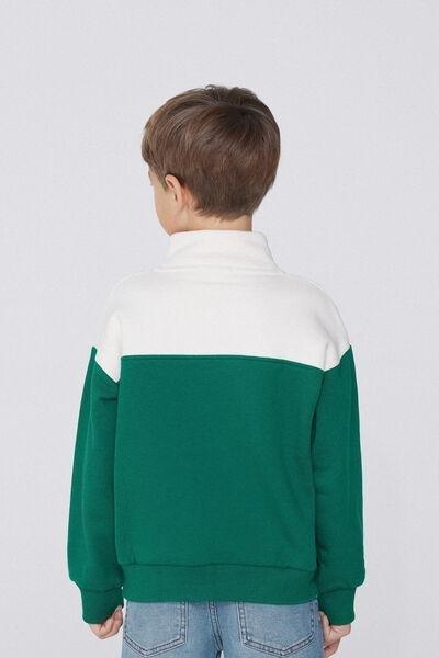 Green High-Neck Sweatshirt, Kids Boys, 5701_507W, large image number 2