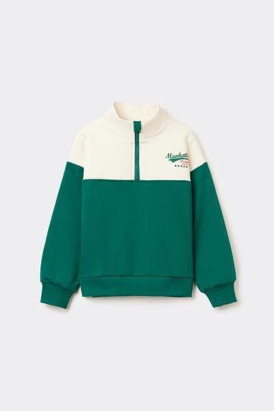 Green High-Neck Sweatshirt, Kids Boys, 5701_507W, large image number 4