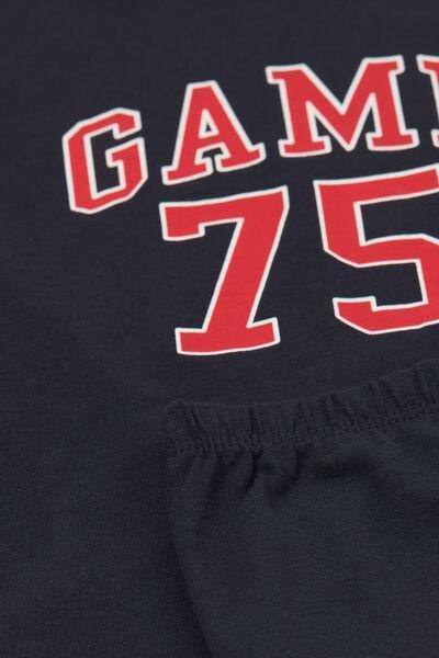 Navy Printed Co-Ord Set, Kids Boys, 5701_633Y, large image number 2