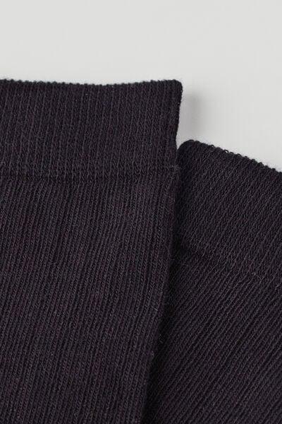 Black Long Socks, Kids Boys, Black, medium