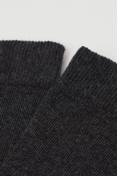 Grey Long Ribbed Socks, Kids Boys, 5701_171W, medium