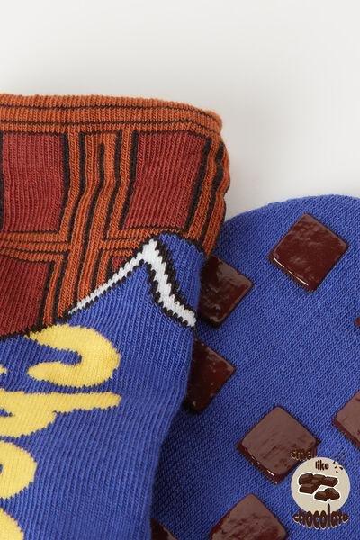 Multicolour Patterned Non-Slip Socks, Kids Boys, 5701_756W, medium